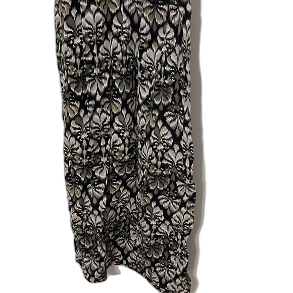 Xhilaration Leaf Print Pattern Spaghetti Strap Maxi Dress Black Size Xsmall - Picture 4 of 11